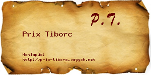 Prix Tiborc névjegykártya